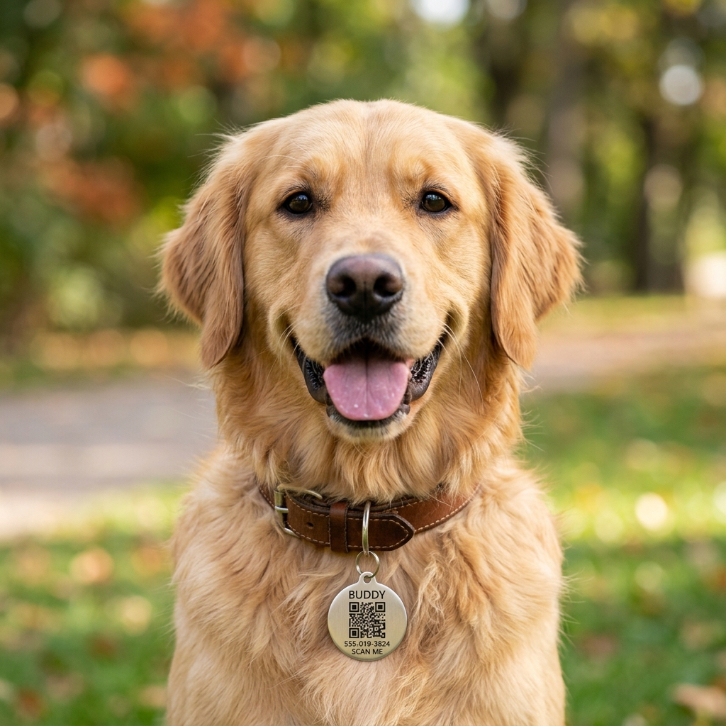 Dog QR Collar Tag